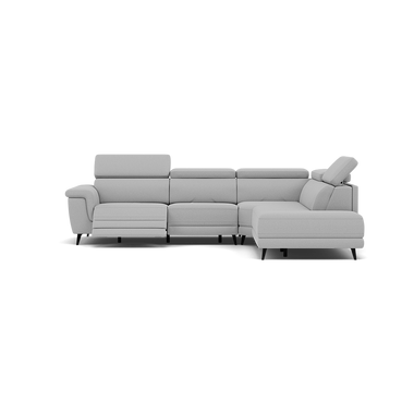 Sparta Corner Recliner Sofa - Combination 1 - Left Hand Facing Sofa Corner Group (One Motor) Fabric - Left Hand Facing - Power with Manual Headrest Corner Sofas Sterling Home 6 CU9102-5-UK Oxford Silver