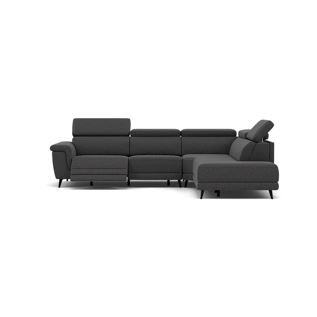 Sparta Corner Recliner Sofa - Combination 1 - Left Hand Facing Sofa Corner Group (One Motor) Fabric - Left Hand Facing - Power with Manual Headrest Corner Sofas Sterling Home 7 KB-1295-UK Amigo Coal