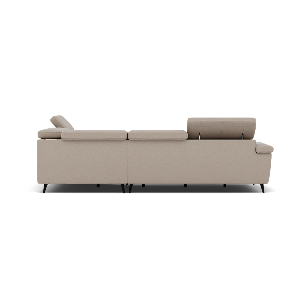 Sparta Corner Recliner Sofa - Combination 1 - Left Hand Facing Sofa Corner Group (One Motor) Fabric - Left Hand Facing - Power with Manual Headrest — CU9101-5-UK Oxford Beige, gallery image 2