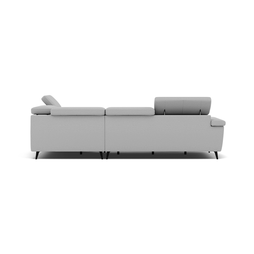 Sparta Corner Recliner Sofa - Combination 1 - Left Hand Facing Sofa Corner Group (One Motor) Fabric - Left Hand Facing - Power with Manual Headrest — CU9102-5-UK Oxford Silver, gallery image 2