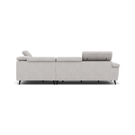 Sparta Corner Recliner Sofa - Combination 1 - Left Hand Facing Sofa Corner Group (One Motor) Fabric - Left Hand Facing - Power with Manual Headrest — KB-1280-UK Darwin Silver, gallery image 2