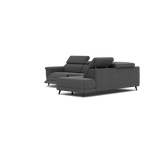 Sparta Corner Recliner Sofa - Combination 1 - Left Hand Facing Sofa Corner Group (One Motor) Fabric - Left Hand Facing - Power with Manual Headrest — KB-1281-UK Darwin Charcoal, gallery image 3