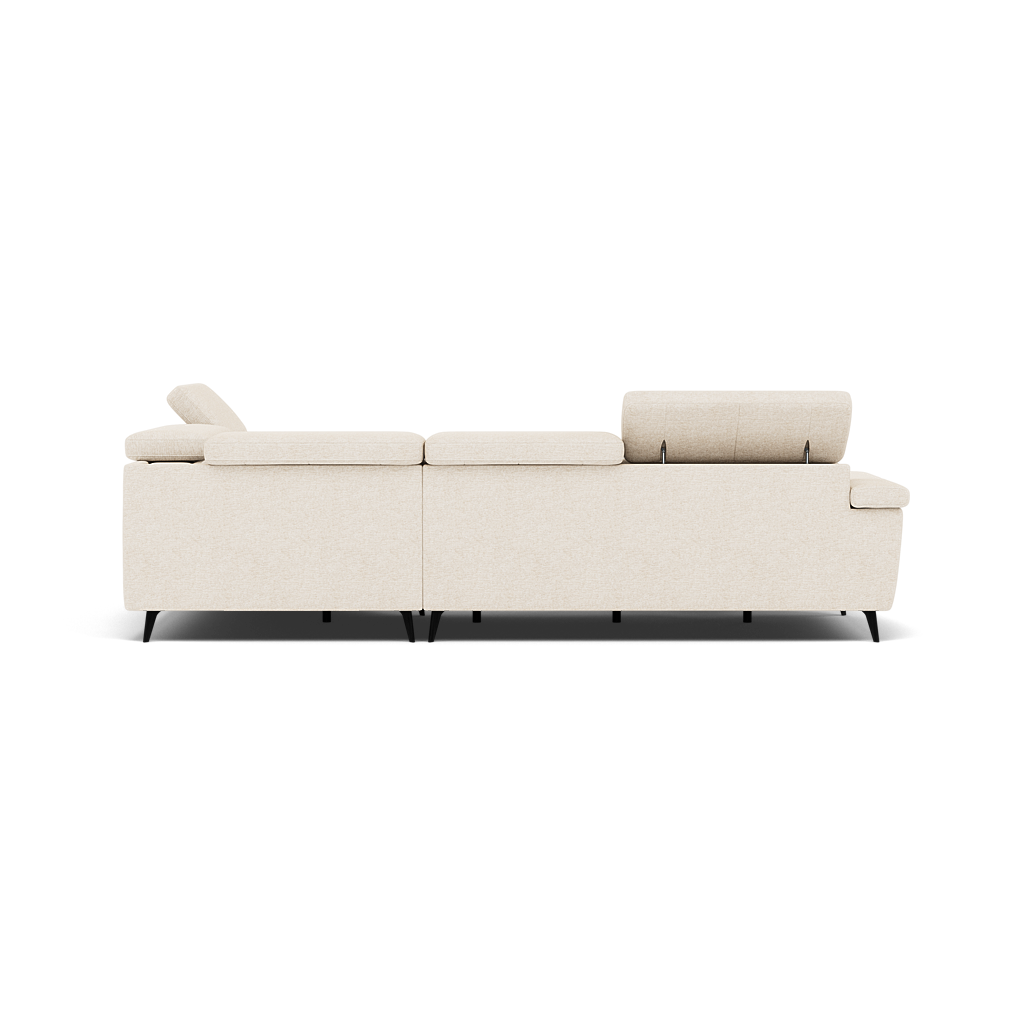 Sparta Corner Recliner Sofa - Combination 1 - Left Hand Facing Sofa Corner Group (One Motor) Fabric - Left Hand Facing - Power with Manual Headrest — KB-1285-UK Darwin Ivory, gallery image 2
