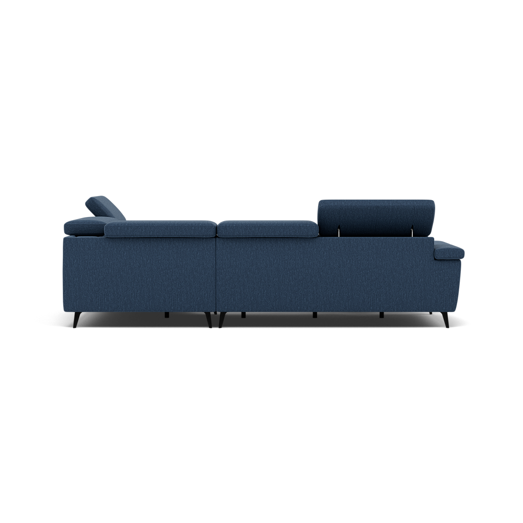 Sparta Corner Recliner Sofa - Combination 1 - Left Hand Facing Sofa Corner Group (One Motor) Fabric - Left Hand Facing - Power with Manual Headrest — KB-1290-UK Amigo Navy, gallery image 2