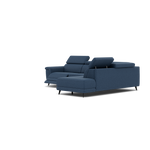 Sparta Corner Recliner Sofa - Combination 1 - Left Hand Facing Sofa Corner Group (One Motor) Fabric - Left Hand Facing - Power with Manual Headrest — KB-1290-UK Amigo Navy, gallery image 3