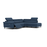 Sparta Corner Recliner Sofa - Combination 1 - Left Hand Facing Sofa Corner Group (One Motor) Fabric - Left Hand Facing - Power with Manual Headrest — KB-1290-UK Amigo Navy, gallery image 1