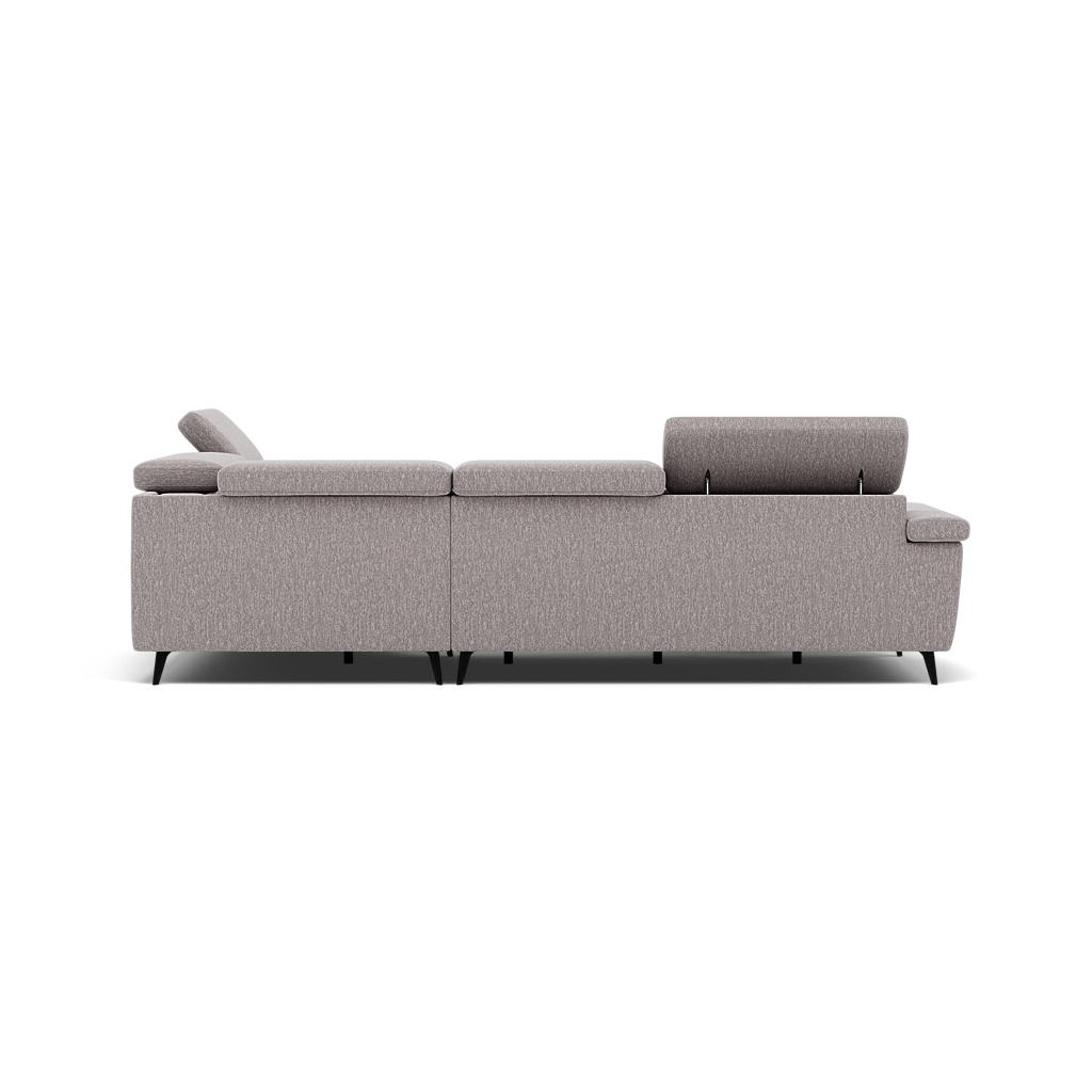 Sparta Corner Recliner Sofa - Combination 1 - Left Hand Facing Sofa Corner Group (One Motor) Fabric - Left Hand Facing - Power with Manual Headrest — KB-1291-UK Amigo Granite, gallery image 2