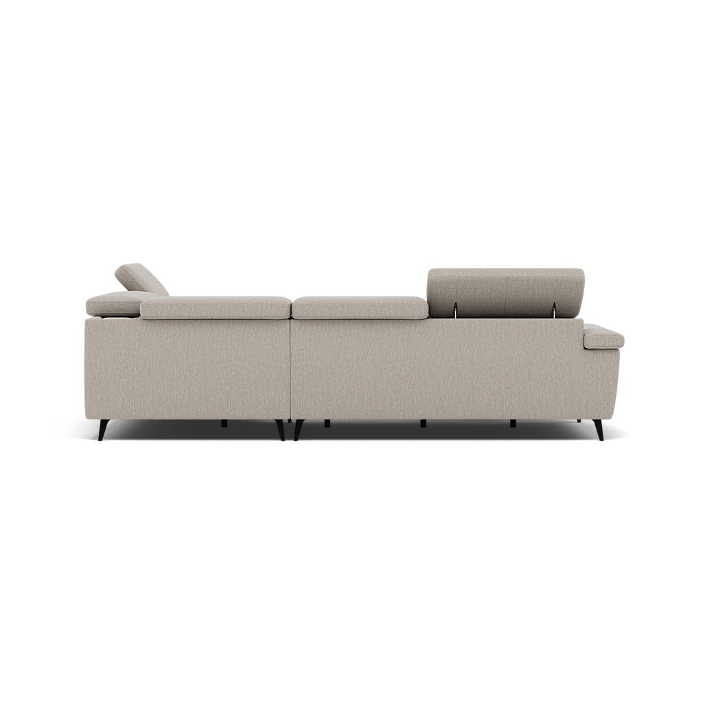 Sparta Corner Recliner Sofa - Combination 1 - Left Hand Facing Sofa Corner Group (One Motor) Fabric - Left Hand Facing - Power with Manual Headrest — KB-1292-UK Amigo Dove, gallery image 2