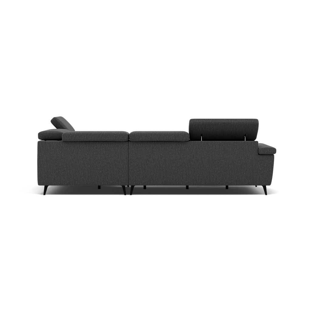 Sparta Corner Recliner Sofa - Combination 1 - Left Hand Facing Sofa Corner Group (One Motor) Fabric - Left Hand Facing - Power with Manual Headrest — KB-1295-UK Amigo Coal, gallery image 2