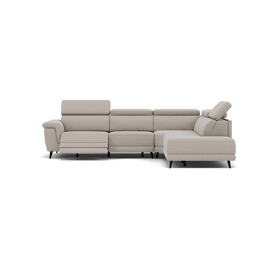 Sparta Corner Recliner Sofa - Combination 1 - Left Hand Facing Sofa Corner Group (One Motor) Fabric - Left Hand Facing - Power with Manual Headrest Corner Sofas Sterling Home 10 KB-1292-UK Amigo Dove