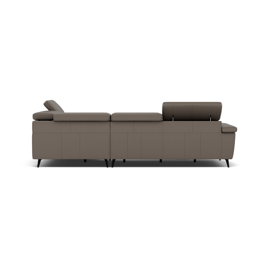 Sparta Corner Recliner Sofa - Combination 2 - Right Hand Facing Sofa Corner Group (One Motor) Cat M/S - Right Hand Facing - Power with Manual Headrest — M5655 Melbourne Dark Grey, gallery image 2
