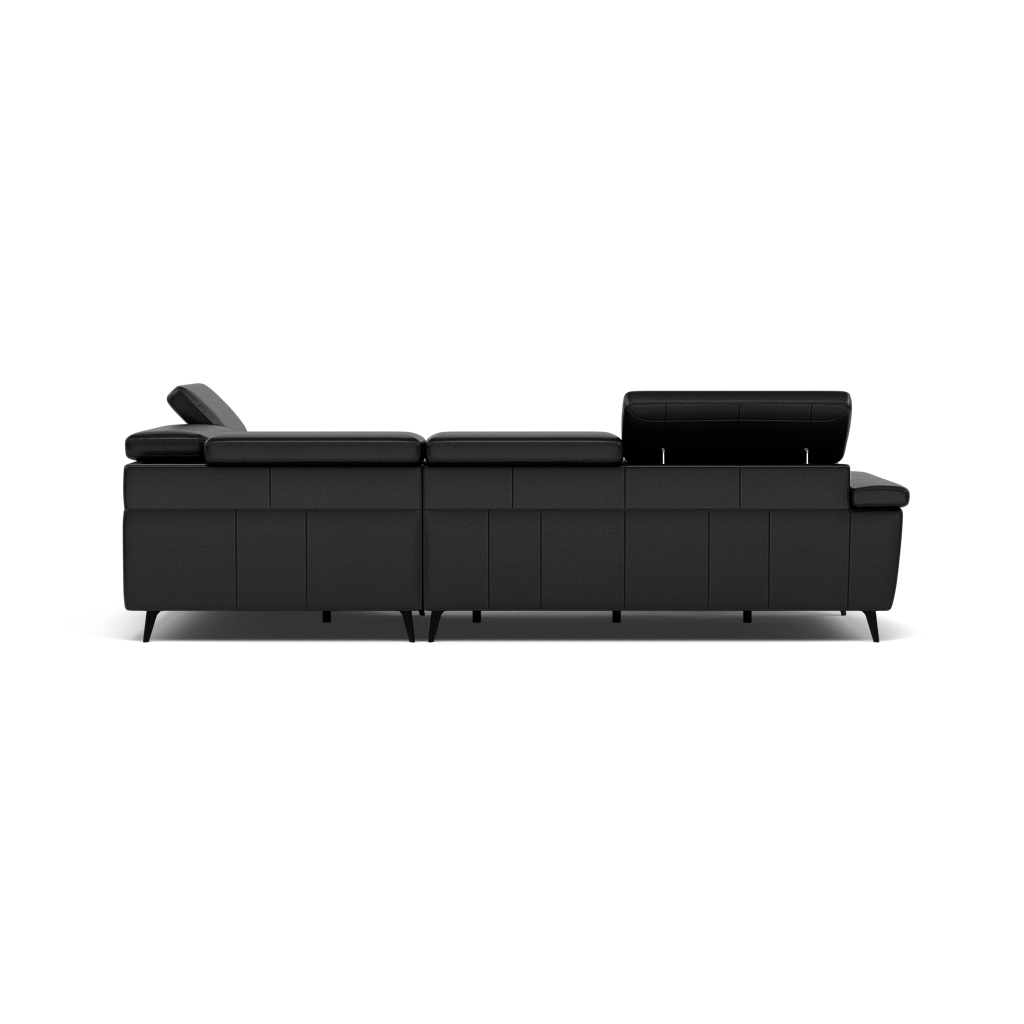Sparta Corner Recliner Sofa - Combination 2 - Right Hand Facing Sofa Corner Group (One Motor) Cat M/S - Right Hand Facing - Power with Manual Headrest — M5657 Melbourne Black, gallery image 2