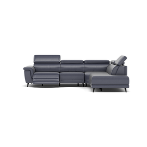 Sparta Corner Recliner Sofa - Combination 2 - Right Hand Facing Sofa Corner Group (One Motor) Cat NL/O/S - Right Hand Facing - Power with Manual Headrest Sterling Home NL5100 New York Dark Blue 1