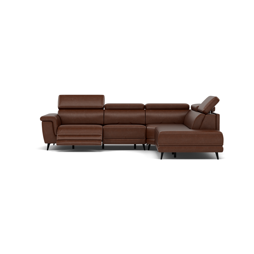 Sparta Corner Recliner Sofa - Combination 3 - Left Hand Facing Sofa Corner Group (Two Motors) Cat M/S - Left Hand Facing - Power with Power Headrest & USB Corner Sofas Sterling Home 1 M1595 Monaco Coffee