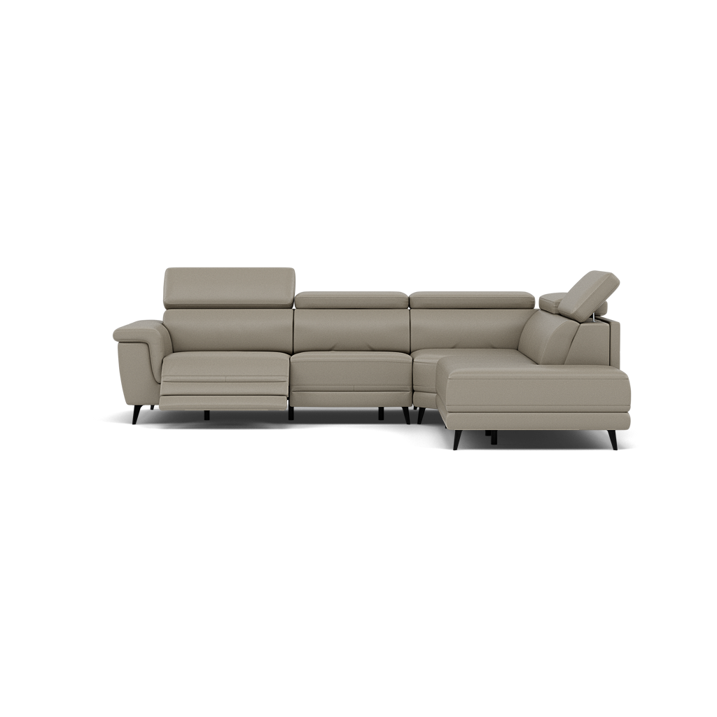 Sparta Corner Recliner Sofa - Combination 3 - Left Hand Facing Sofa Corner Group (Two Motors) Cat M/S - Left Hand Facing - Power with Power Headrest & USB Corner Sofas Sterling Home 4 M5653 Melbourne Light Grey