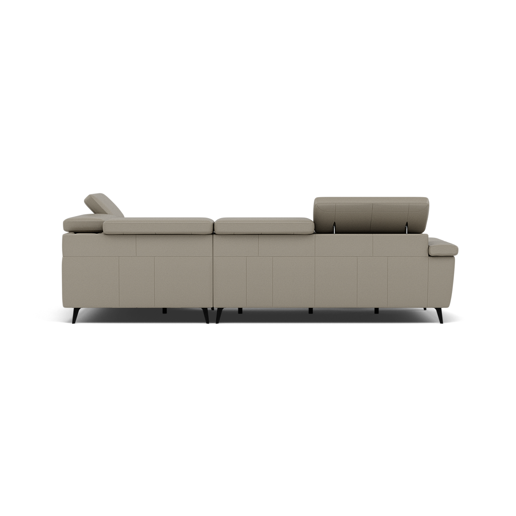 Sparta Corner Recliner Sofa - Combination 3 - Left Hand Facing Sofa Corner Group (Two Motors) Cat M/S - Left Hand Facing - Power with Power Headrest & USB — M5653 Melbourne Light Grey, gallery image 2