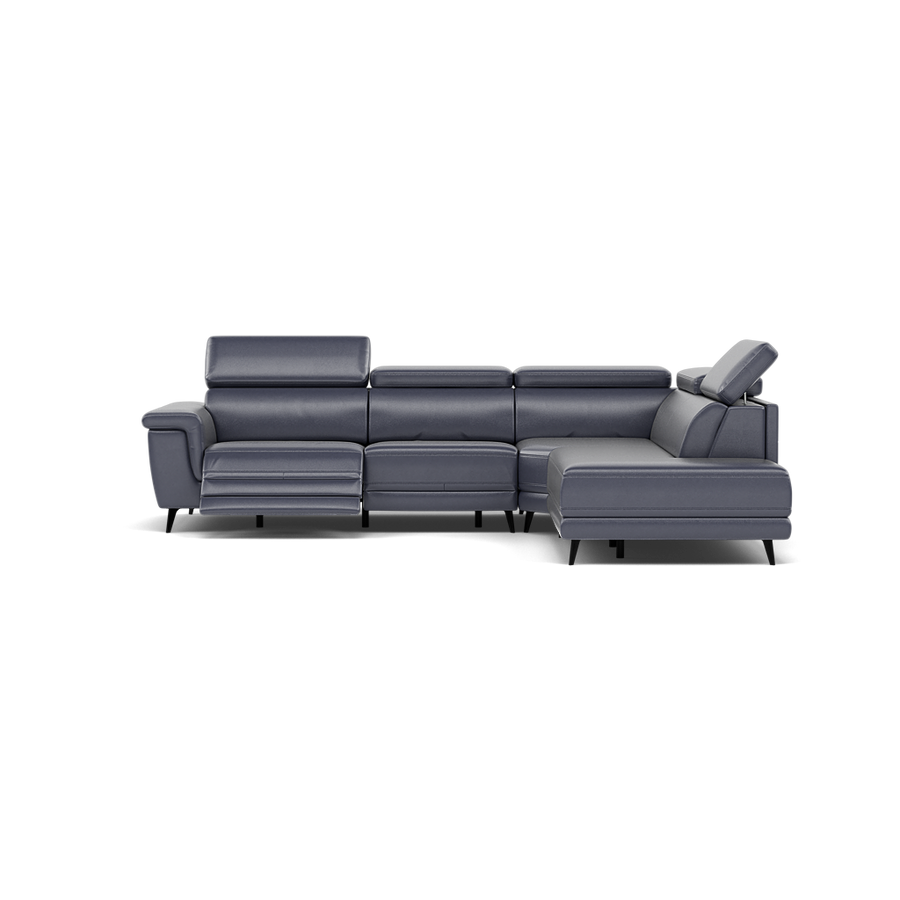 Sparta Corner Recliner Sofa - Combination 3 - Left Hand Facing Sofa Corner Group (Two Motors) Cat NL/O/S - Left Hand Facing - Power with Power Headrest & USB Corner Sofas Sterling Home 1 NL5100 New York Dark Blue
