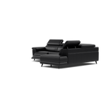 Sparta Corner Recliner Sofa - Combination 4 - Right Hand Facing Sofa Corner Group (Two Motors) Cat M/S - Right Hand Facing - Power with Power Headrest & USB — M5657 Melbourne Black, gallery image 3