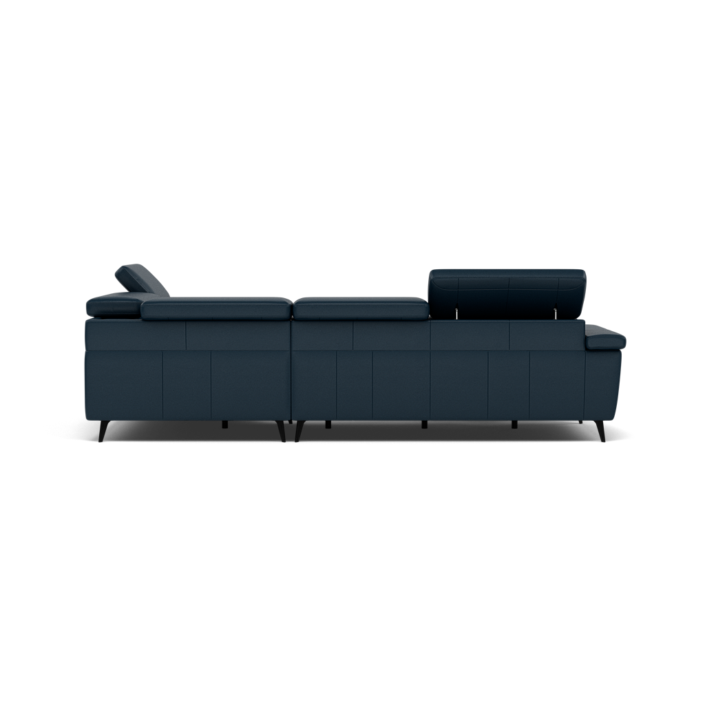Sparta Corner Recliner Sofa - Combination 4 - Right Hand Facing Sofa Corner Group (Two Motors) Cat M/S - Right Hand Facing - Power with Power Headrest & USB — M5661 Melbourne Navy Blue, gallery image 2