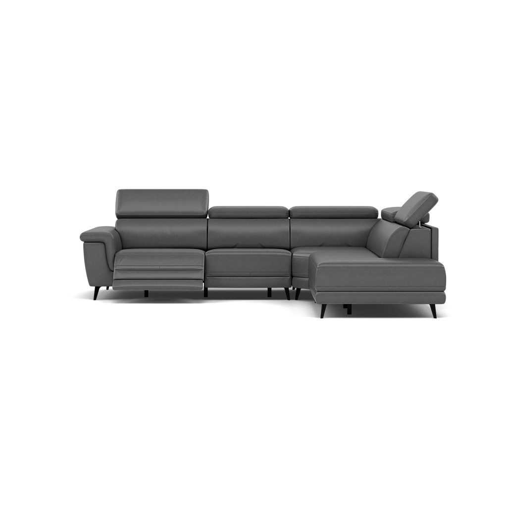 Sparta Corner Recliner Sofa - Combination 4 - Right Hand Facing Sofa Corner Group (Two Motors) Cat NL/O/S - Right Hand Facing - Power with Power Headrest & USB Corner Sofas Sterling Home 10 O7300 Orlando Dark Grey