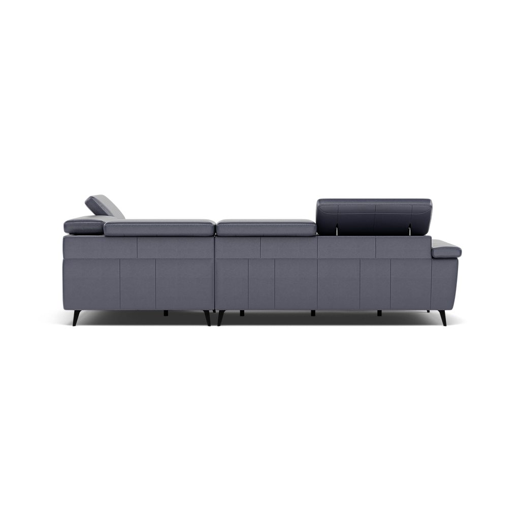 Sparta Corner Recliner Sofa - Combination 4 - Right Hand Facing Sofa Corner Group (Two Motors) Cat NL/O/S - Right Hand Facing - Power with Power Headrest & USB — NL5100 New York Dark Blue, gallery image 2