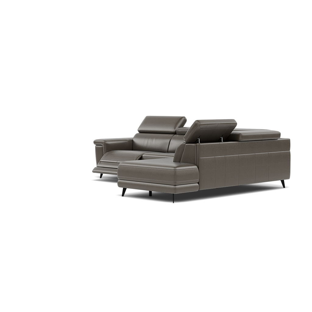 Sparta Corner Recliner Sofa - Combination 4 - Right Hand Facing Sofa Corner Group (Two Motors) Cat NL/O/S - Right Hand Facing - Power with Power Headrest & USB — NL5101 New York Anthkacite Grey, gallery image 3