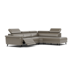 Sparta Corner Recliner Sofa - Combination 4 - Right Hand Facing Sofa Corner Group (Two Motors) Cat NL/O/S - Right Hand Facing - Power with Power Headrest & USB — NL5102 New York Cement, gallery image 1