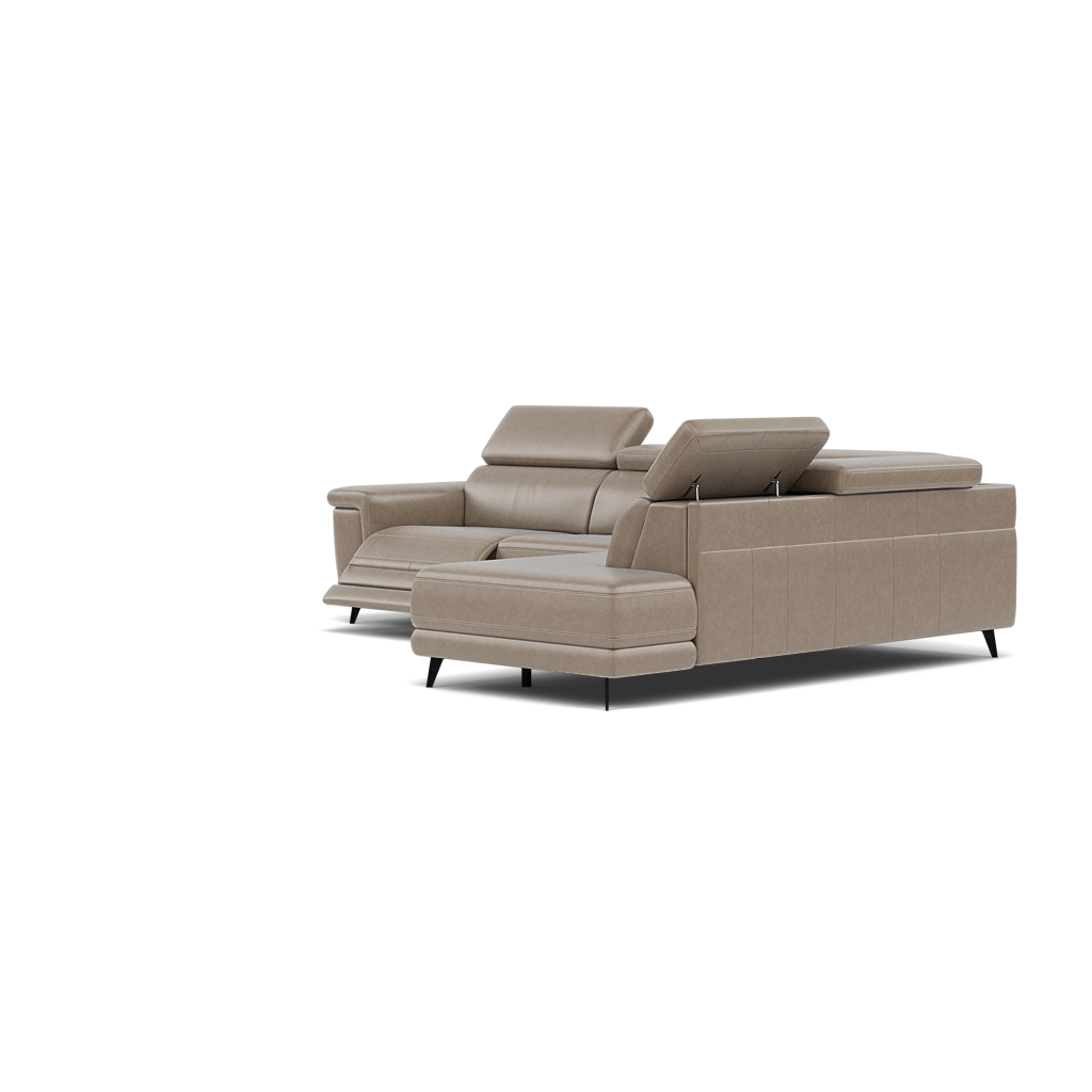 Sparta Corner Recliner Sofa - Combination 4 - Right Hand Facing Sofa Corner Group (Two Motors) Cat NL/O/S - Right Hand Facing - Power with Power Headrest & USB — O7023 Oslo Elephant Grey, gallery image 3