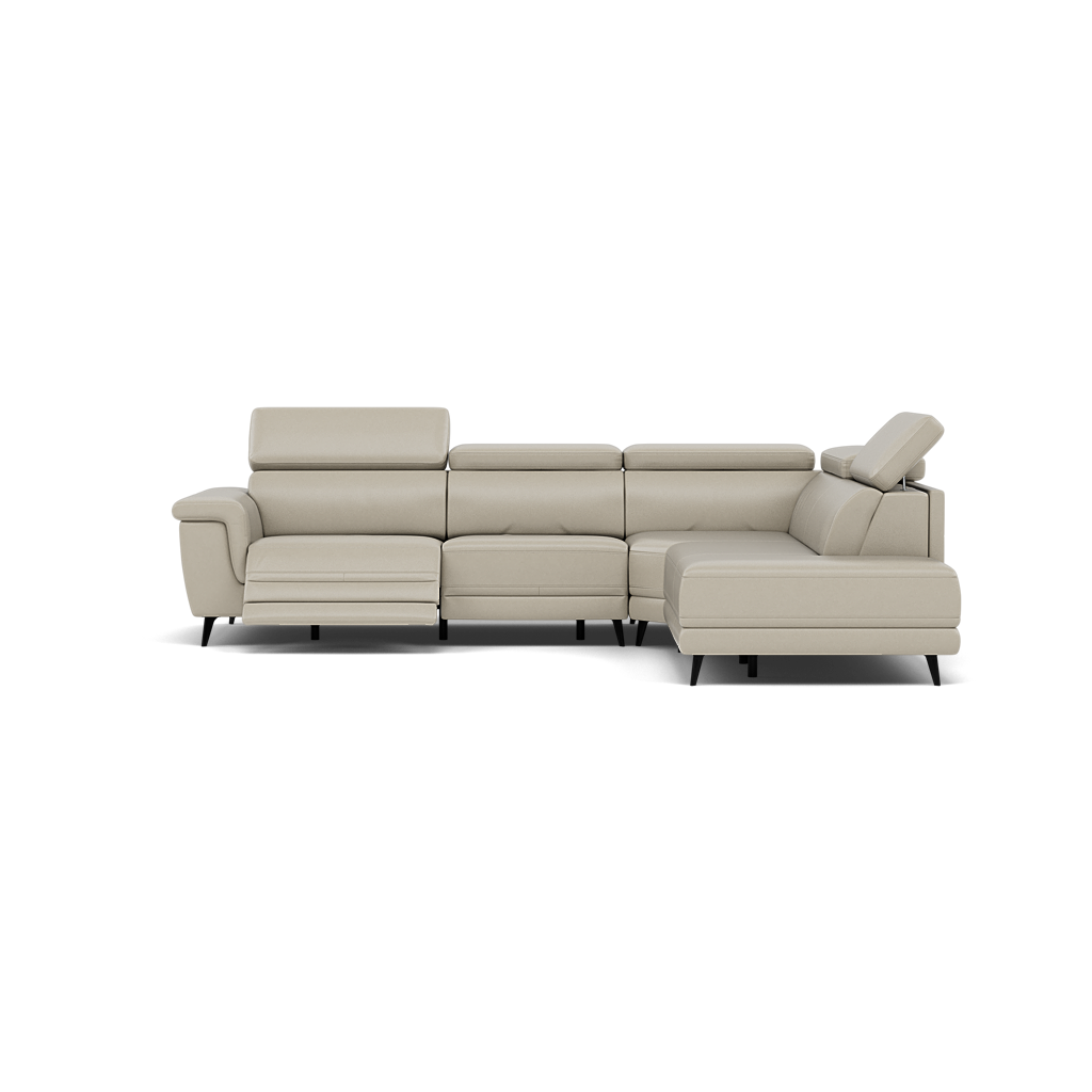 Sparta Corner Recliner Sofa - Combination 4 - Right Hand Facing Sofa Corner Group (Two Motors) Cat NL/O/S - Right Hand Facing - Power with Power Headrest & USB Corner Sofas Sterling Home 7 NL5115 New York Light Grey