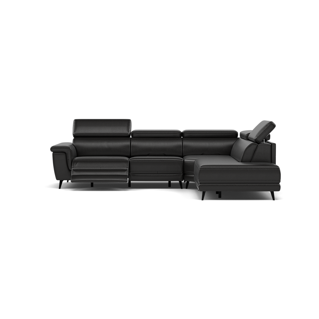 Sparta Corner Recliner Sofa - Combination 4 - Right Hand Facing Sofa Corner Group (Two Motors) Cat NL/O/S - Right Hand Facing - Power with Power Headrest & USB Corner Sofas Sterling Home 6 NL5109 New York Midnight