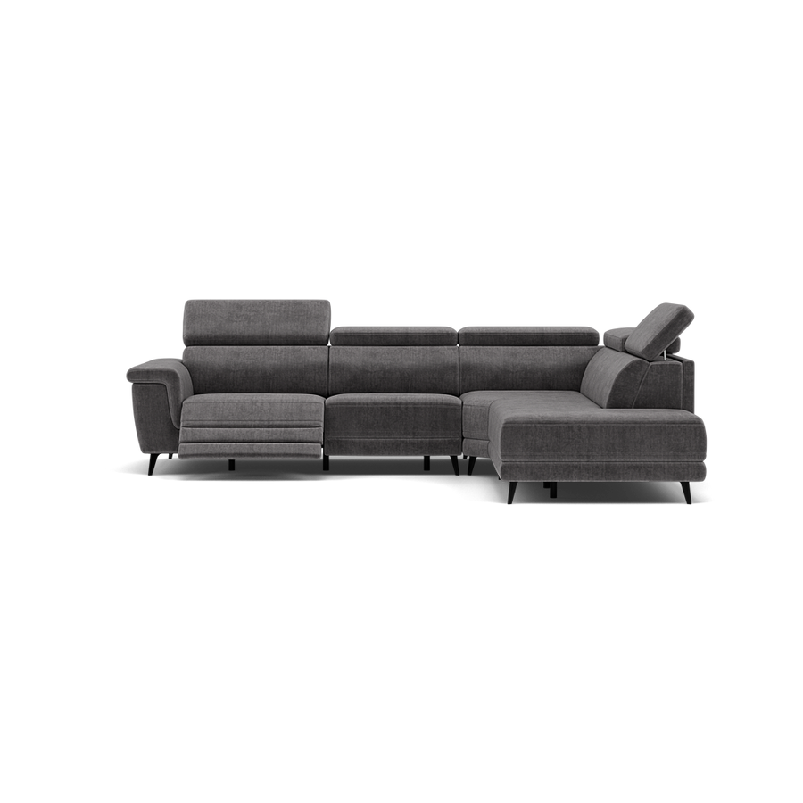 Sparta Corner Recliner Sofa - Combination 4 - Right Hand Facing Sofa Corner Group (Two Motors) Fabric - Right Hand Facing - Power with Power Headrest Sterling Home 1