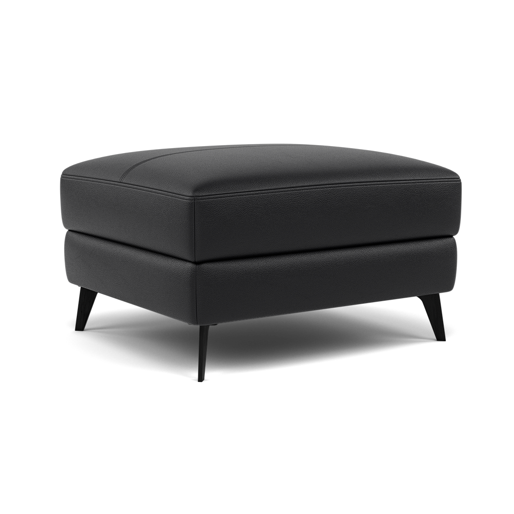Sparta Footstool - Ottoman Cat M/S — M5657 Melbourne Black, gallery image 1