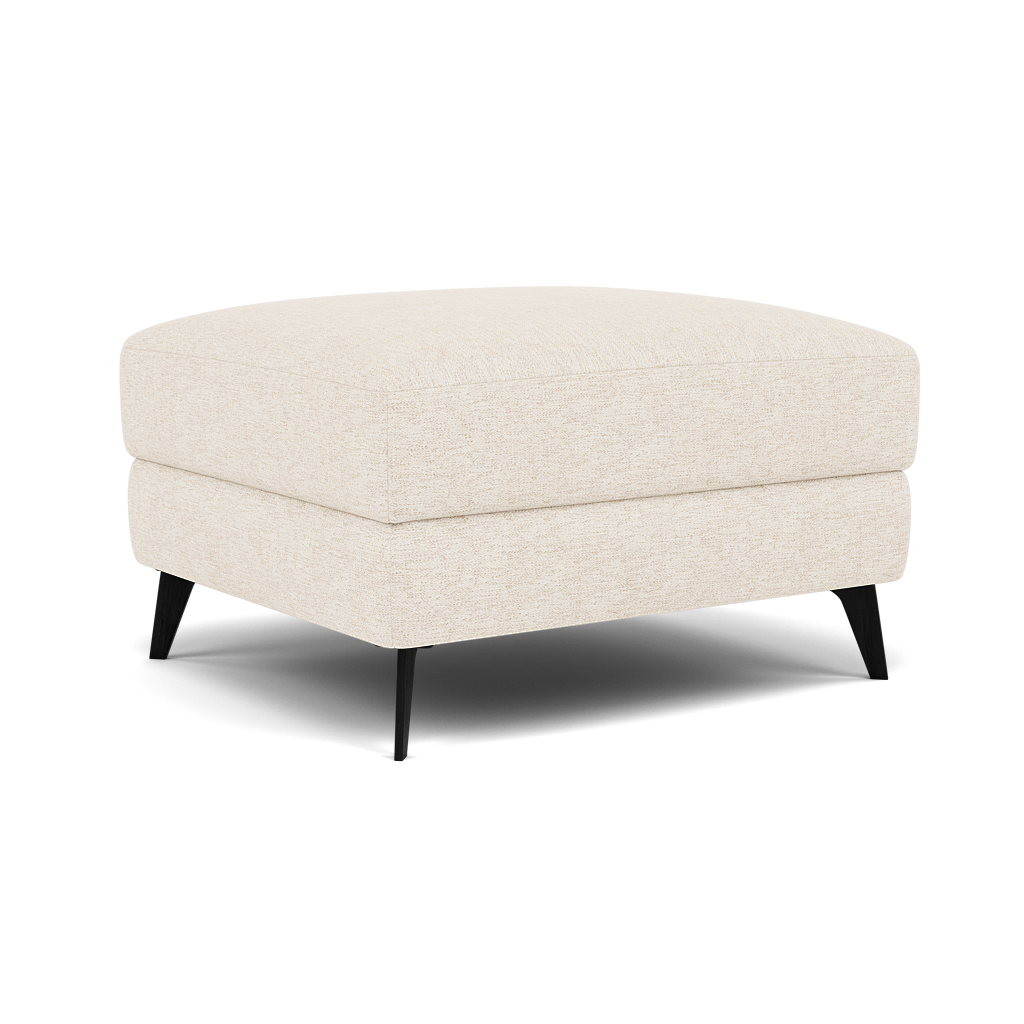 Sparta Footstool - Ottoman Fabric — KB-1285-UK Darwin Ivory, gallery image 1