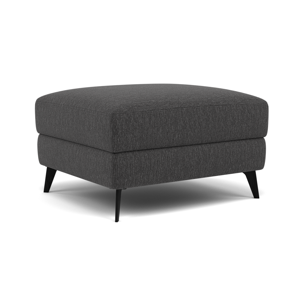 Sparta Footstool - Ottoman Fabric — KB-1295-UK Amigo Coal, gallery image 1
