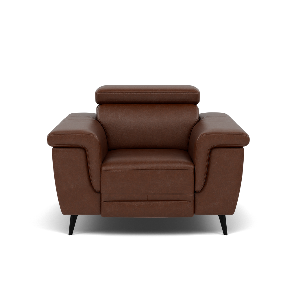 Sparta Recliner Armchair - Chair W/ Power Recliner W/ Power Headrest Cat M/S - Power with Power Headrest & USB Sterling Home 1 M1595 Monaco Coffee