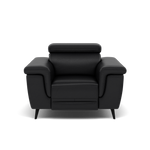 Sparta Recliner Armchair - Chair W/ Power Recliner W/ Power Headrest Cat M/S - Power with Power Headrest & USB Sterling Home 6 M5657 Melbourne Black