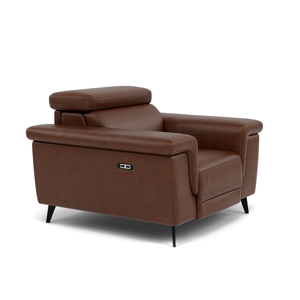 Sparta Recliner Armchair - Chair W/ Power Recliner W/ Power Headrest Cat M/S - Power with Power Headrest & USB — M1595 Monaco Coffee, gallery image 1