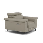 Sparta Recliner Armchair - Chair W/ Power Recliner W/ Power Headrest Cat M/S - Power with Power Headrest & USB — M5653 Melbourne Light Grey, gallery image 1