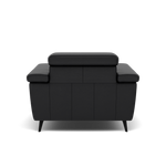 Sparta Recliner Armchair - Chair W/ Power Recliner W/ Power Headrest Cat M/S - Power with Power Headrest & USB — M5657 Melbourne Black, gallery image 2