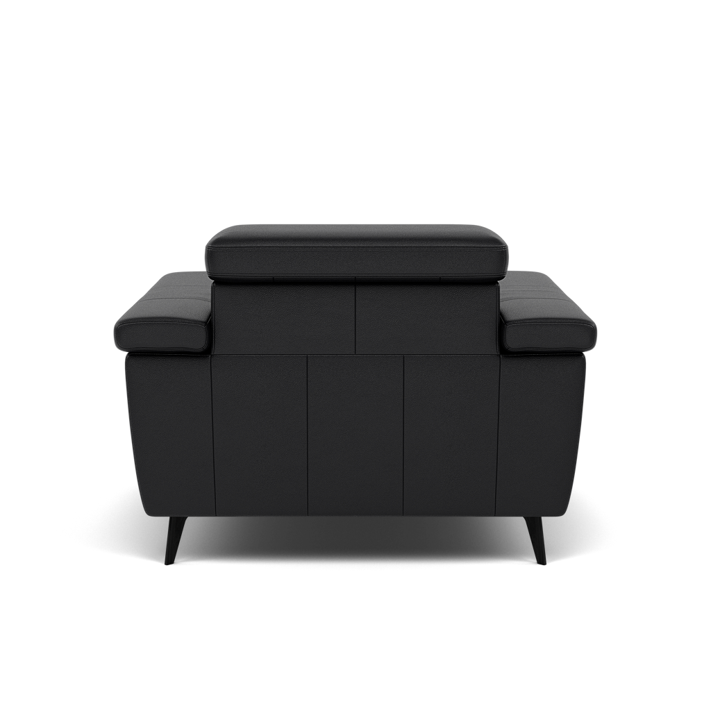 Sparta Recliner Armchair - Chair W/ Power Recliner W/ Power Headrest Cat M/S - Power with Power Headrest & USB — M5657 Melbourne Black, gallery image 2