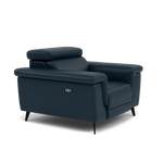 Sparta Recliner Armchair - Chair W/ Power Recliner W/ Power Headrest Cat M/S - Power with Power Headrest & USB — M5661 Melbourne Navy Blue, gallery image 1
