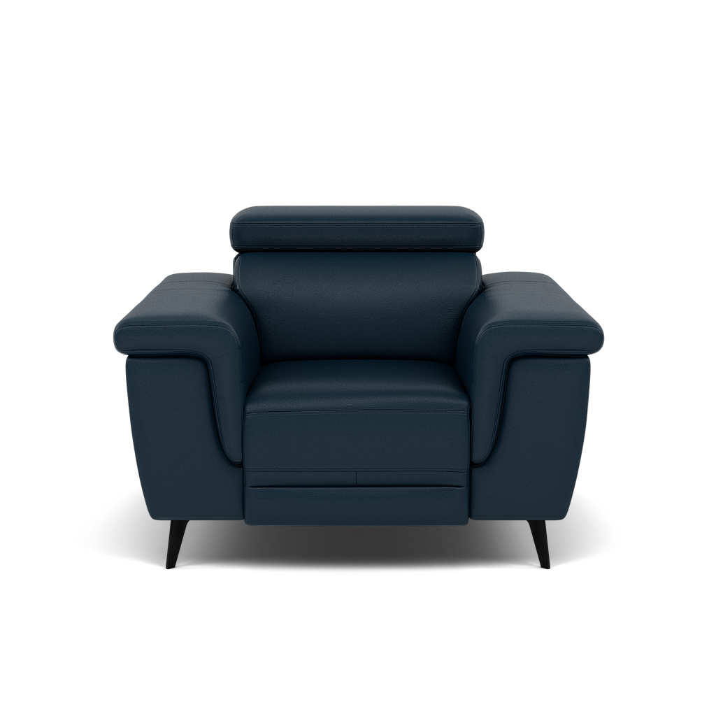 Sparta Recliner Armchair - Chair W/ Power Recliner W/ Power Headrest Cat M/S - Power with Power Headrest & USB Sterling Home 7 M5661 Melbourne Navy Blue