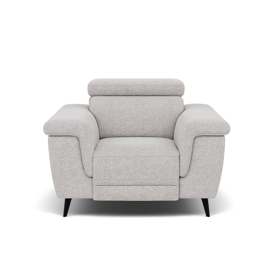 Sparta Recliner Armchair - Chair W/ Power Recliner W/ Power Headrest Fabric - Power with Power Headrest Sterling Home KB-1280-UK Darwin Silver 1