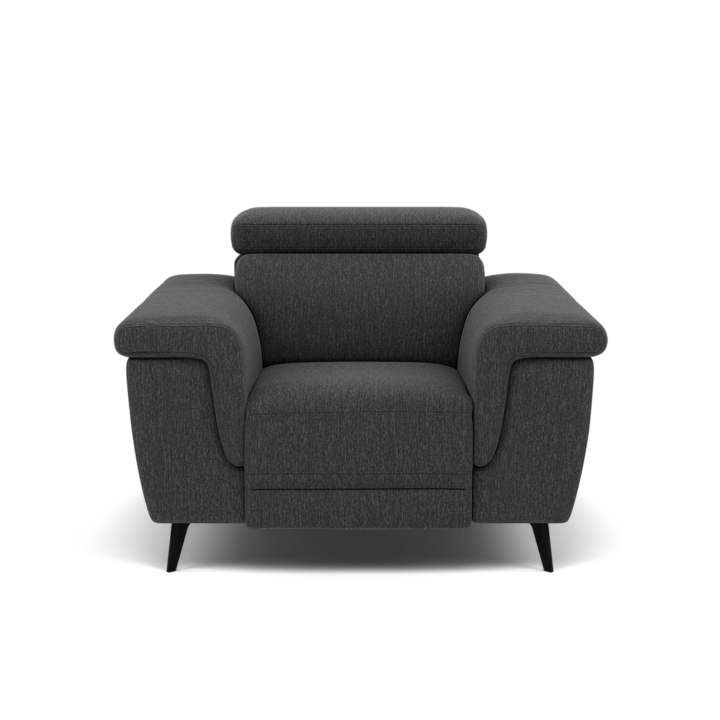 Sparta Recliner Armchair - Chair W/ Power Recliner W/ Power Headrest Fabric - Power with Power Headrest & USB Sterling Home 7 KB-1295-UK Amigo Coal