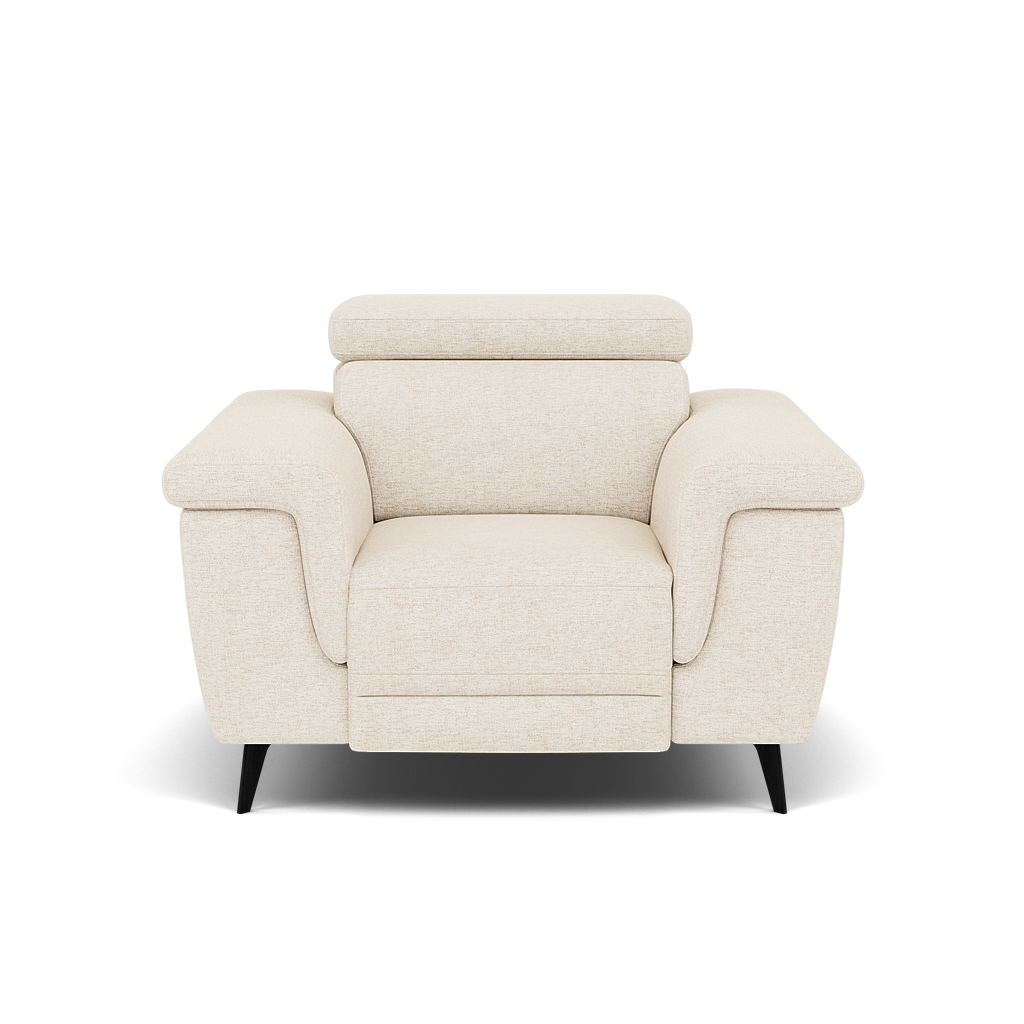 Sparta Recliner Armchair - Chair W/ Power Recliner W/ Power Headrest Fabric - Power with Power Headrest & USB Sterling Home 4 KB-1285-UK Darwin Ivory