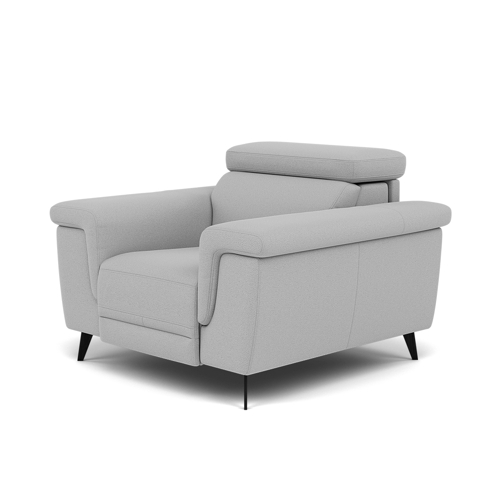 Sparta Recliner Armchair - Chair W/ Power Recliner W/ Power Headrest Fabric - Power with Power Headrest & USB — CU9102-5-UK Oxford Silver, gallery image 3
