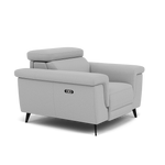 Sparta Recliner Armchair - Chair W/ Power Recliner W/ Power Headrest Fabric - Power with Power Headrest & USB — CU9102-5-UK Oxford Silver, gallery image 1
