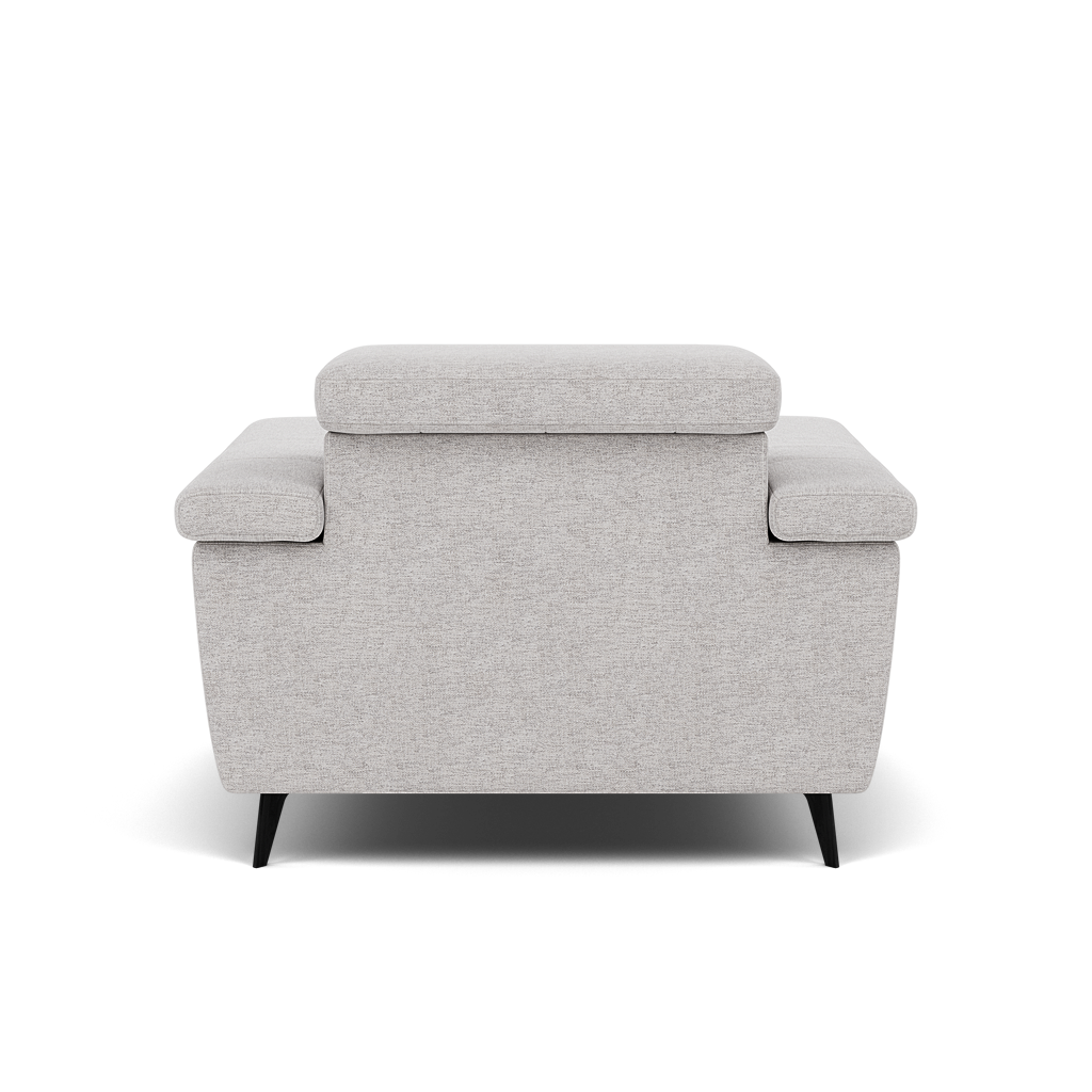 Sparta Recliner Armchair - Chair W/ Power Recliner W/ Power Headrest Fabric - Power with Power Headrest & USB — KB-1280-UK Darwin Silver, gallery image 2