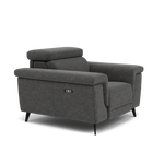 Sparta Recliner Armchair - Chair W/ Power Recliner W/ Power Headrest Fabric - Power with Power Headrest & USB — KB-1281-UK Darwin Charcoal, gallery image 1