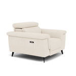 Sparta Recliner Armchair - Chair W/ Power Recliner W/ Power Headrest Fabric - Power with Power Headrest & USB — KB-1285-UK Darwin Ivory, gallery image 1